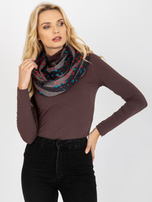 Hurtownia Szara damska chusta komin z nadrukiem 