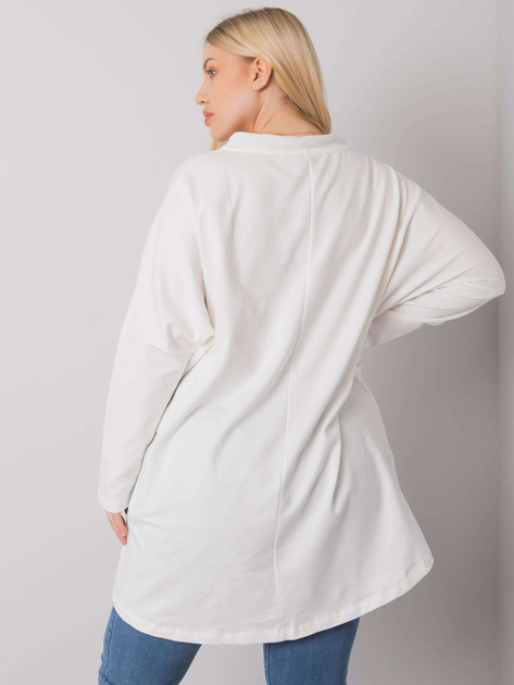 Ecru bawełniana tunika plus size Redmond