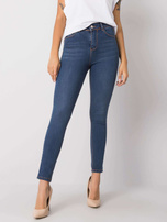 Niebieskie jeansy skinny Makayla RUE PARIS