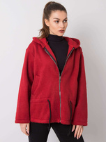 Bordowy płaszcz Audrey