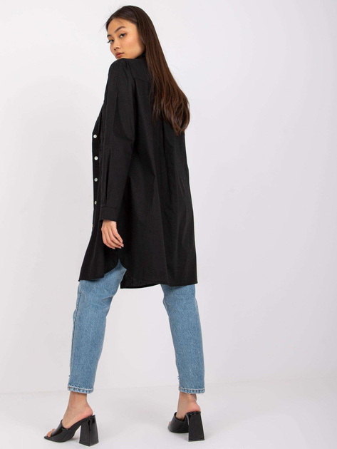 Czarna długa koszula damska Noelle
