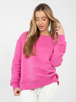 Ciemnoróżowa bluza z dekoltem w łódkę NATURAL SIDE 