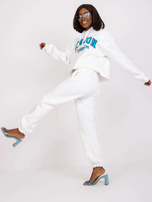 Ecru komplet dresowy z nadrukiem Laraina