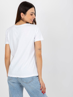 Hurt Biało-zielony t-shirt z nadrukiem gwiazdy BASIC FEEL GOOD