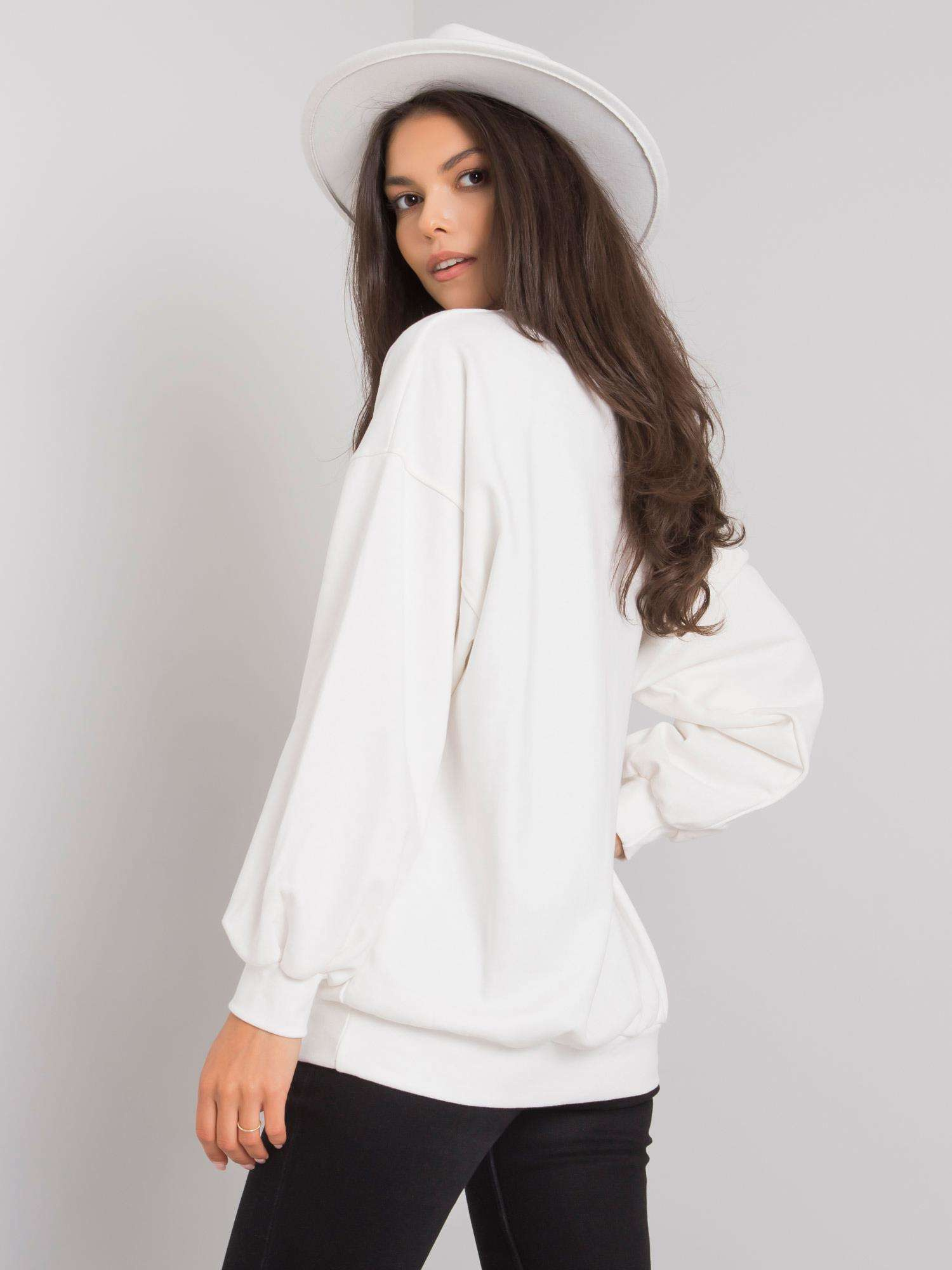 Ecru sweatshirt with print Basile