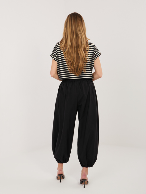 Czarne luźne spodnie parachute RUE PARIS