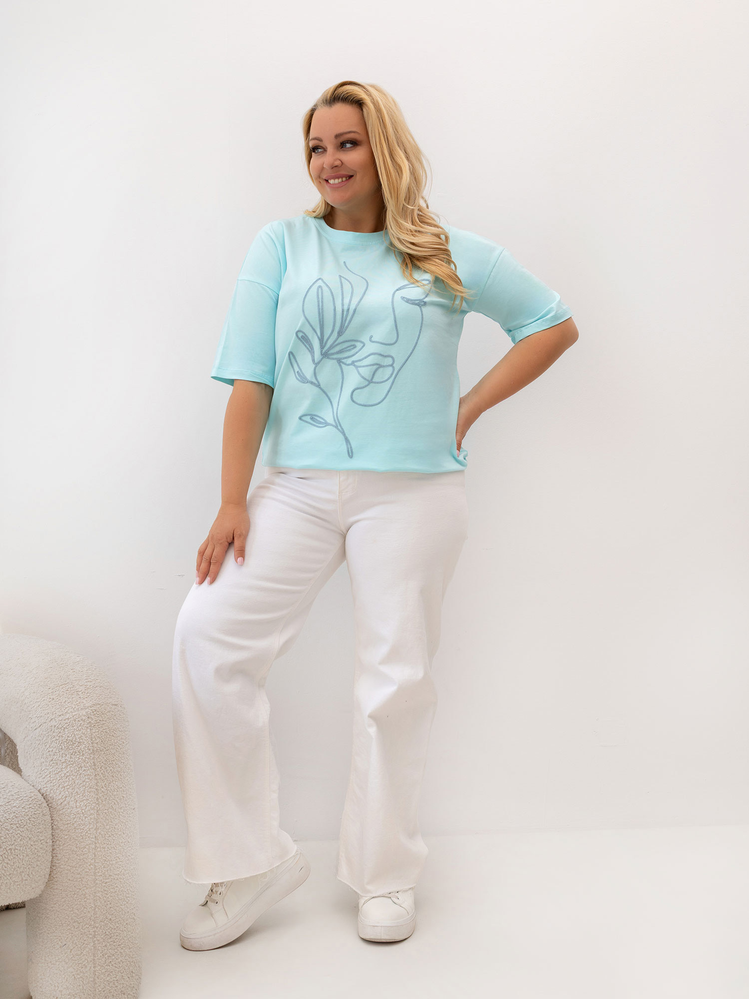 T-shirt mietowy