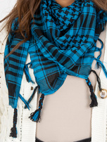 Hurtownia Niebiesko-czarna chusta komin w kratę 