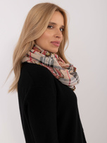 Hurtownia Brzoskwiniowa damska chusta z printem