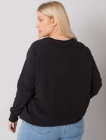 Czarna bluza plus size z napisem Marlow
