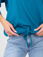 Morska damska bluzka basic z bawełny RUE PARIS 