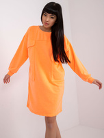 Pomarańczowa sukienka z kieszeniami Carrara