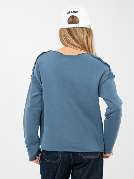 Brudnoniebieska bluza z okrągłym dekoltem NATURAL SIDE
