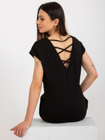 Hurt Czarna sukienka dresowa z kieszeniami OCH BELLA