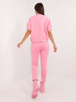 Hurt Różowy dwuczęściowy komplet dresowy z ociepleniem