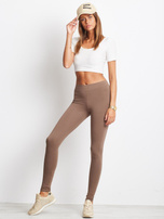 Kawowe legginsy Basic