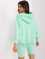 Hurt Miętowy trzyczęściowy komplet casualowy z bawełny