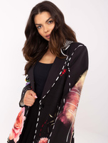 Hurt Czarna damska marynarka z nadrukiem i napisami