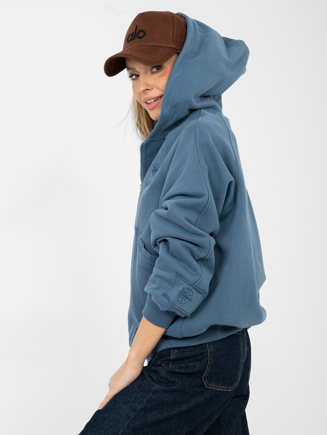 Brudnoniebieska rozpinana bluza z kapturem NATURAL SIDE