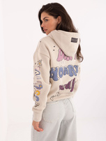 Beżowa dresowa bluza z kapturem SUBLEVEL