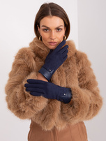 Hurt Granatowe dotykowe rękawiczki damskie