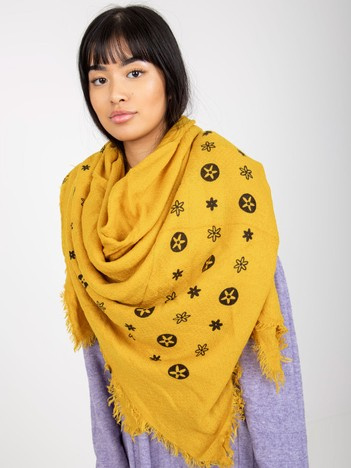 Wholesale Yellow Women's Scarf with Print