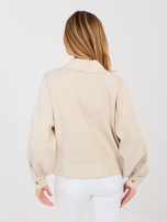 Beżowa koszula oversize z bawełny RUE PARIS 