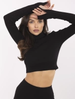 Czarny komplet z rozszerzanymi spodniami RUE PARIS