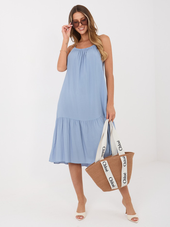 Jasnoniebieska bawełniana sukienka na lato