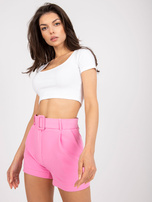 Różowe eleganckie szorty damskie