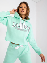 Miętowy komplet dresowy z wysokim stanem Laraina