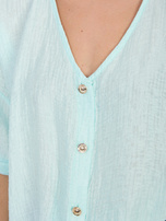 Miętowa luźna bluzka na lato  