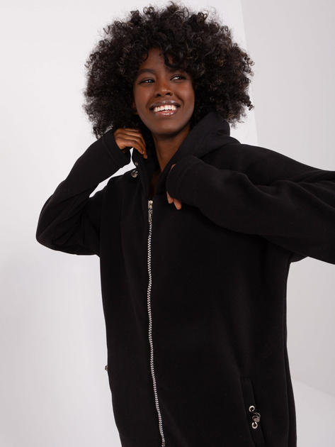 Hurt Czarna bawełniana bluza basic ze ściągaczami