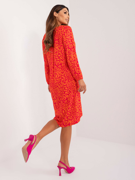 Hurt Fuksjowa luźna sukienka z guzikami SUBLEVEL