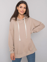 Beige Basic-Hoodie mit Kapuze Cleveland.