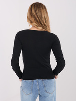 Černý přiléhavý longsleeve z bavlny.