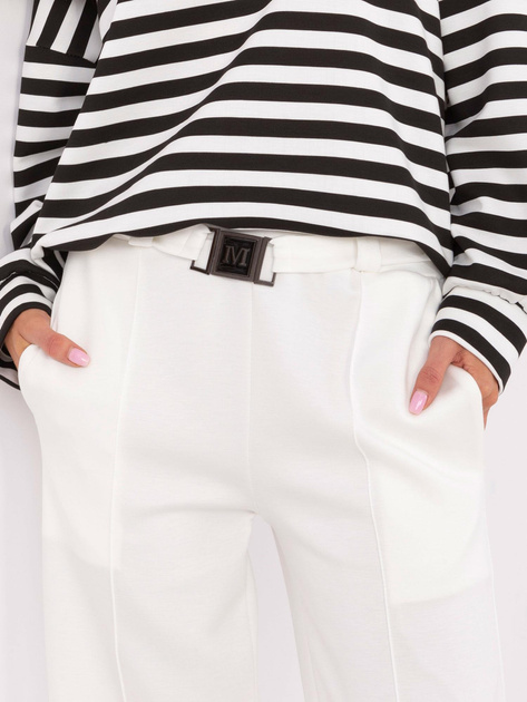 Hurt Ecru damskie spodnie dresowe z prostą nogawką