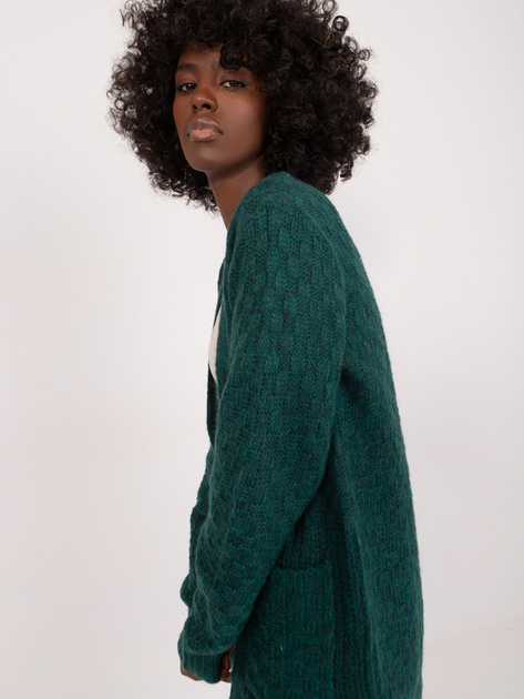 Hurt Ciemnozielony dzianinowy kardigan bez zapięcia MAYFLIES