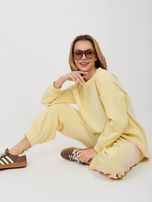 Jasnożółta asymetryczna bluza oversize RUE PARIS 