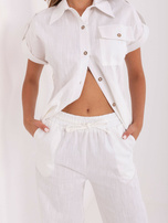 Biały letni komplet z krótkim rękawem