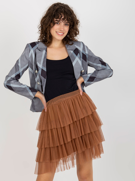 Hurt Jasnobrązowa tiulowa spódnica z falbanami Suerta OCH BELLA