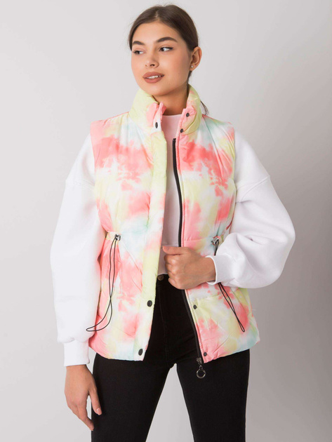 Żółto-pomarańczowa kamizelka ze ściągaczami Loie