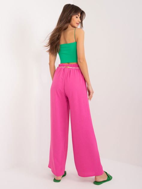 Hurtownia Fuksjowe proste spodnie z materiału