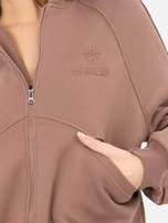 Brązowa bluza z ozdobnymi szwami NATURAL SIDE  