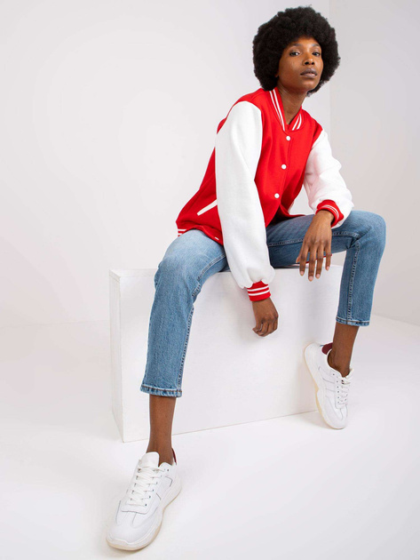 Czerwona dresowa bomberka damska Minorka