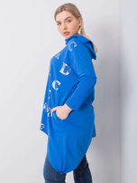 Ciemnoniebieska bluza plus size z kapturem Aina