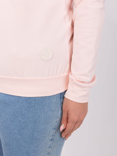 Hurtownia Jasnoróżowa bluzka plus size z bawełny