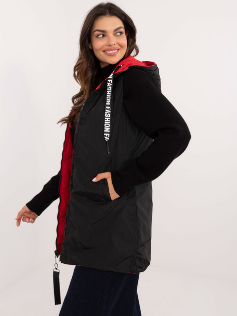 Hurt Czerwona dwustronna kamizelka z troczkami