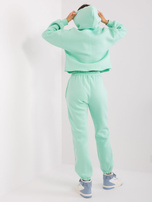 Hurt Miętowo-niebieski komplet dresowy z nadrukiem Laraina