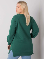 Ciemnozielona gładka bluza plus size Toledo